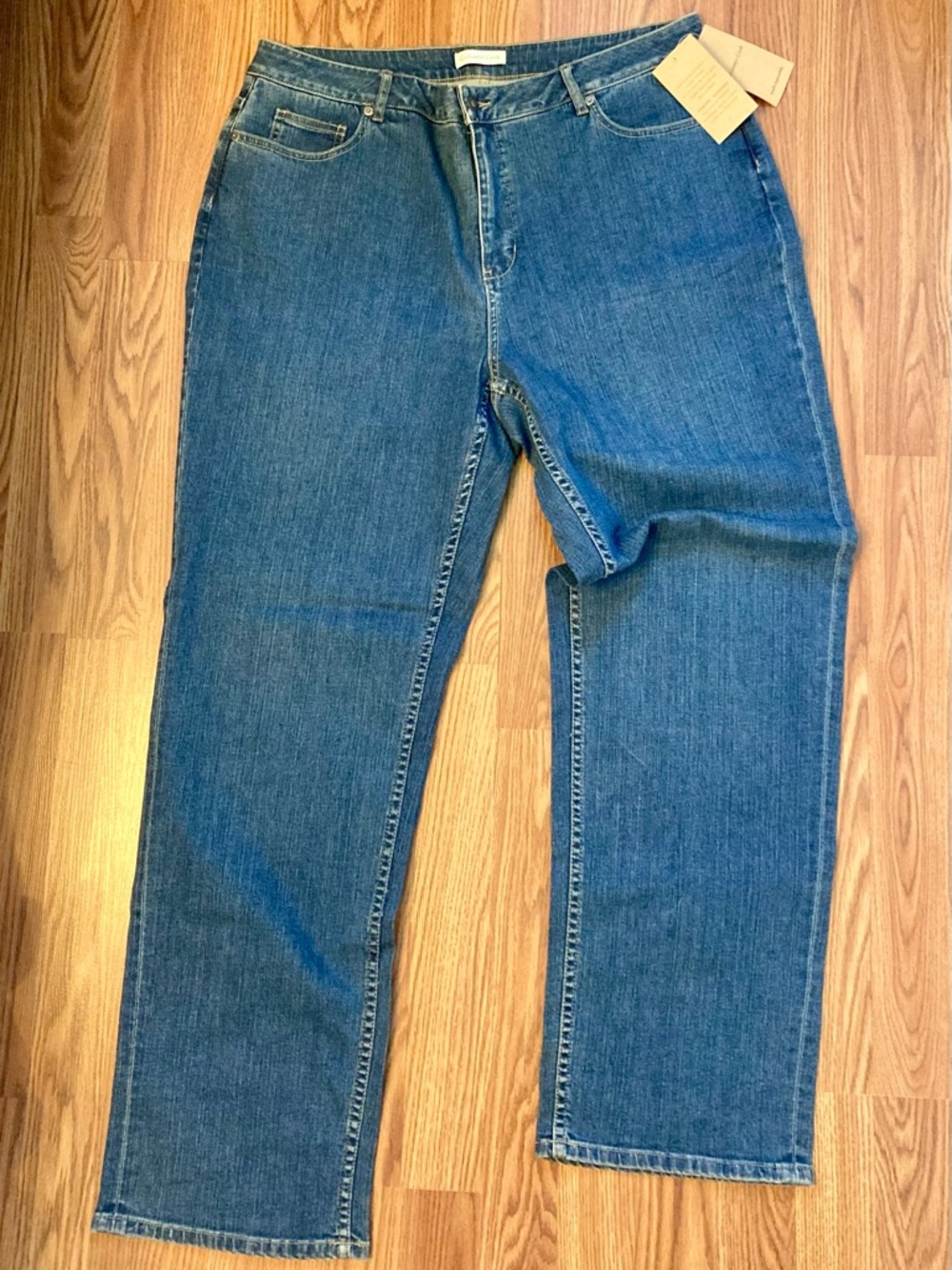 Coldwater Creek Women's Straight-Leg Jeans in Blue Denim